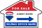 image for FOR SALE DIRECTIONAL HOUSE-SHAPE SIGN DOUBLE SIDED - HFS 